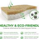 AIRNEX Natural Kitchen Sponges (12 Pack) - Biodegradable Cellulose & Coconut Scrubber Dish Sponges for Kitchen - Eco-Friendly, Non Scratch, Compostable, Non Toxic S-Shaped Natural Sponges for Dishes