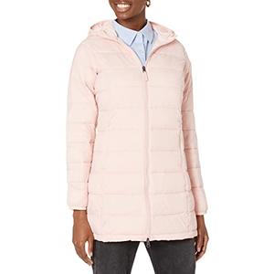 Amazon Essentials Women's Lightweight Water-Resistant Packable Hooded Puffer Coat, Rose, XX-Large