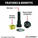 Lippert Components - 216567 Motorized Step Wet Bolt Replacement Kit for Coach Step
