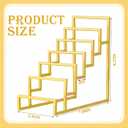 DoubleFill 2 Pack Purse Organizer for Closet Display 6 Layer Gold Riser Stand Clutch Purse Organizer Display Metal Wallet Rack for Handbag Home Retail Boutique Store Supplies