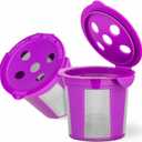 Reusable K Cups for Keurig K Supreme, K Supreme Plus, K Slim, K-Duo Gen2, K-Brew Chill with MultiStream Technology, 2 Pack K Cup Coffee Filters - Purple