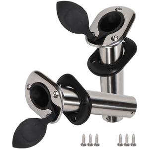 2PCS Flush Mount Fishing Rod Holder Stainless Steel, 30 Degree