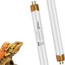 UVB Light for Reptiles Bearded Dragon, 2 Pack T5 UVB Reptile Light UVB Bulb 10.0 24W UVA UVB Reptile Light Bulb Terrarium Light Lamp Tube for Turtle Chameleon Leopard Gecko Snake Tank, 22 Inch