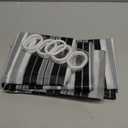 Split Shower Curtains for Bath Sliding Transfer Bench,Classic Gray Black Striped Waterproof Bathroom Bathtub Curtain Set with Hooks and 2 Vertical Slits,72x72 Inch,Minimalist Lines