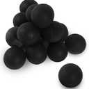 Ceramic Fire Balls for Gas Fire Pits, 3" Set of 15 Reusable Black Fireplace Balls for Indoor and Outdoor Fire Pits, Heaters, Traditional/Gas/Electric Fireplaces