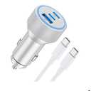 for iPhone 15/16 Pro Max Car Charger, 67W 3-Port Fast USB C Car Charger Power Cigarette Lighter Adapter with 3FT USB C to C Cable for iPhone 15/16/Pro Max/Plus/16e, iPad Pro/Air/Mini