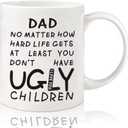 Donse Fathers Day Dad Gifts 11oz Funny Coffee Mug for Dad from Daughter Son | Printed on Both Sides,Microwave &Dishwasher Safe, Sturdy& Chip Resistant, Fade-Resistant Print, Versatile & Giftable