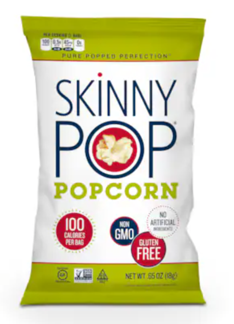 Skinnypop Popcorn 100 Calorie Original Bags .65 oz., PK30, BBD: 01312026