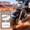 MoKitDora Softail Engine Guard Highway Crash Bar 1.25" Fat for Harley 2000-2017 FL Heritage Classic Deluxe Fat Boy FLSTF Models, Chrome