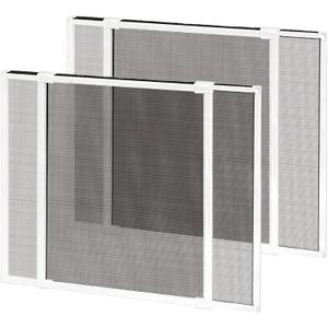 2 Pack Expandable Window Screen, 2 Way Adjustable Sliding Window Screen, Horizontal (24" H x 25" - 45" W), Horizontal and Vertical Adjustable, Replacement Screen for Window, Window Screens Mesh
