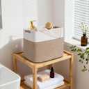 1513 Inch Storage Cubes, 3 Pack Cube Storage Bins for Organizing, Cotton Rope Woven Baskets for Shelves, Bathroom, Kids Room, Closets, Baby Nursery