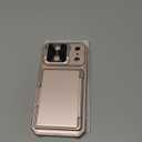 for iPhone 17 Pro Case Wallet with Screen Protector (Tempered Glass), Slide Camera Cover, Card Holder (4-5 Cards), Military Grade Heavy Duty Men Women Case for iPhone 17Pro, Rose Gold