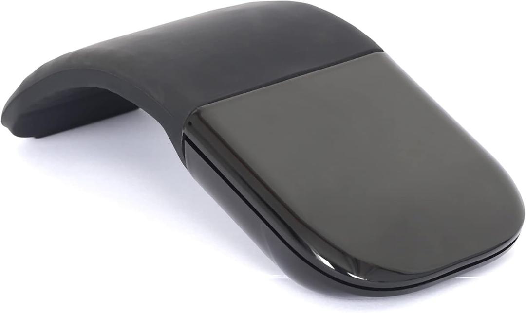 Bluetooth Arc Touch Mouse, Portable Mini Folding Travel Mouse whitout USB Dongle, Foldable Mice for Laptop, Tablet - Black