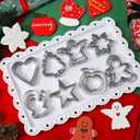 2 x Christmas Cookie Cutters Set - 24 Pcs Holiday Cookie Cutter with 8 Shapes - Gingerbread Men, Christmas Tree, Snowflake, Apple, Angel, Gloves, Heart and Star Biscuit Cutters for Winter Holiday Baking