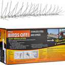 Bird-X Stainless Steel Bird Spikes, 6-inch Regular Wide Spikes, Bird Spikes for Pigeons and Other Small Birds, Easy to Install, Contains 2 ft. Strips, Covers 50 Linear Feet Area