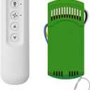 Ceiling Fan Remote Replacement Hunter 99770, Universal Ceiling Fan Remote Control Kit Compatible with Hunter Hampton Bay Harbor Breeze,with Dimmer Light,3 Speed Control with Wall Mount