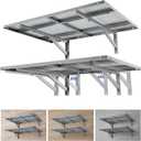 2Pack 2x3ft Garage Wall Shelving - Heavy Duty Wall Mounted Garage Shelves with Adjustable Rail Type Brackets, Suitable for Garages, Utility Room, 600lbs Capacity(2X3ft-2pack, Gray)
