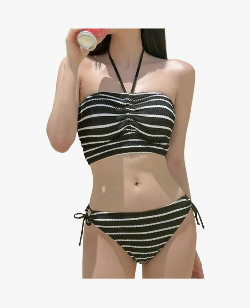 Suit Summer Cute Teen Girls Beach Swimsuit 2 Piece Y2k Bikini Sets Women Sexy 2000s Bathing, Size Large