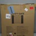 29.5-40.5" Baby Gate for Stairs, Dog Gate for Doorways, Walk Thru Auto Close Metal Baby Safety Gate for The House, Stairs and Doorways, Child Gate Pressure Mounted, Pet Gate for Dog Indoor - Black