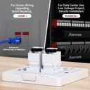 AMPCOM CAT6 RJ45 Keystone Jack - Reusable UTP Ethernet Wall Jack with Adjustable Ratchet Lock Design, No Tool and Zip Tie Required - 50u Gold Plated - White (12-Pack)