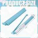 4 Pcs 18.7 Inch Misty Blue Acrylic Mahjong Tile Racks with Pushers for Game Night American Mahjong Racks Tile Set for Mah Jong Lovers and Beginners