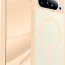 SPIDERCASE Magnetic for Google Pixel 10/Pixel 10 Pro Case, Military Grade Drop Protection Slim Translucent Matte Shockproof Anti-Fingerprint Phone Case for Pixel 10/10 Pro, Sand Pink