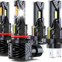 Lights Compatible for Mazda 3 Light Bulbs High Low Beam for Off-road, Years: 2004 2005 2006 2007 2008 2009, 48000 Lumens 800% Brightness, Pack of 4