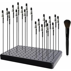 1PC Painting Stand Base and 1PC Cleaning Brush 10PCS 7.3inch Alligator Clip Stick and 10PCS 5.9inch Alligator Clip Stick Set Modeling Tools for Airbrush Hobby Model Parts