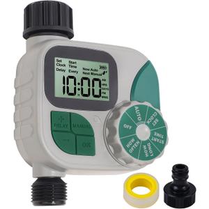 Biswing Watering Timer for Garden Hose, Outlet Hose Water Sprinkler Timers, Programmable Hose Timer with Digital Irrigation Timer System, Battery Operated for Outdoor Yard Lawn Garden Watering