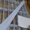 25 Panels Decorative Garden Fence, 32 in(H) X 50 ft(L) No Dig Dog Fence Outdoor for Yard, Rustproof Tall Metal Garden Fencing Animal Barrier with Ground Stakes, Temporary Fencing for Patio, White