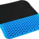 Yimiyaa Gel Seat Cushion, Double Thick Egg Gel Cushion for Pressure Pain Relief, Breathable Wheelchair Cushion Chair Pads for Car Seat Office Chair Blue