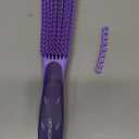 Wet Curly Hair Detangling Brush | Wide Tooth Nylon Design | Split End Prevention Tool(PURPLE)