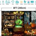 Mocsicka Halloween Magic Photography Backdrop Mid Century Vintage Witches Halloween Party Background Spooky Retro Witch Halloween Birthday Party Decorations Photo Booth Props (8x6ft)