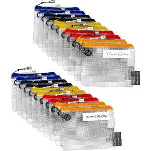 USB Cable Organizer Pouches, Color Coded Travel Cable Management Bags, 20 Pack