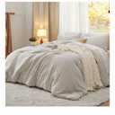 Bedsure Oversized King Comforter Set, Beige Soft Prewashed Bedding for All Seasons, 3 Pieces GentleSoft™ Bed Set, 1 Lightweight Comforter (120"x98") and 2 Pillowcases (20"x36")