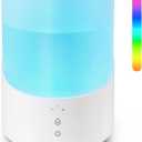 Clarston Humidifiers for Bedroom, 2.5L Cool Mist Humidifier with Essential Oils Diffuser and Nightlight, Top Fill Humidifiers for Home Large Room, Timer, Auto Shut-off, 25H Runtime