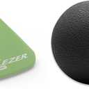 LEZER, Trigger Massage Point, Manual Massage Ball, Muscle Knots Relief Tool, Myofascial Release, Physical Therapy, Plantar Fasciitis, Set of 2 (Green Trigger and Black Ball)