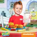 Spongebob Kids Kitchen Playset - Interactive Play Food with 2 Krabby Patty Burgers, Seafoam Shake, Kelp Fries, Spongebob Toys Kitchen Set for Kids Ages 3-5 Includes Velcro Dots