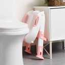 Potty Training Seat with Step Stool Ladder, SKYROKU Potty Training Toilet for Kids Boys Girls Toddlers - Comfortable Safe Potty Seat with Anti-Slip Pads Ladder 8838-Pink