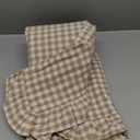 KKJIAF 2 Pcs Plaid Ruffle Pillow Case Queen Size, Cotton Gingham Ruffled Euro Sham Pillow Covers 20x30 Inch, Linen Feel Bed Pillow Shams with Envelope Closure for Sofa Bed (Taupe Plaid)