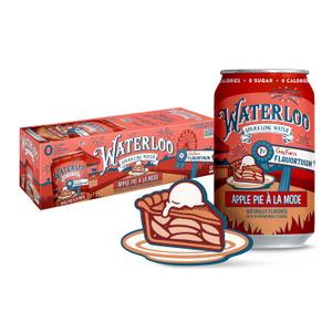 Waterloo Sparkling Water, Apple Pie A La Mode, 12 Fl Oz Cans (Pack of 12) (EXP 11/01/26)