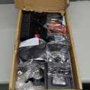 TVON Mobile TV Stand with Power Outlet, Tilt Rolling TV Cart for 23-65 Inch LCD LED OLED Flat Curved Screen TVs up to 88 lbs, Height Adjustment Portable TV Stand on Wheels, Max VESA 400x400mm