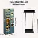 2 x Wall-Mounted Towel Rack  Retractable with Hanging Hooks  Heavy Duty Stainless Steel Organizer for Bathroom, Laundry Room & More (Black)