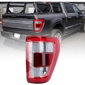 LED Passenger Side Tail Light Compatible with 2021 2022 2023 Ford F150 F-150 W/Blind Spot (Module Not Included) Right Tail Lamp Replace ML3Z13404D (red)