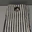 JINCHAN Linen Curtains for Living Room Black on Beige Striped Curtains for Bedroom Ticking Stripe Pattern Light Filtering Farmhouse Cottage Core Rustic Grommet Window Treatment 2 Panels 63 inches Long