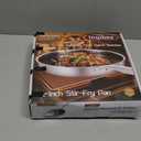 Inqibee 12 Inch Hybrid Nonstick Frying Pan with Lid, Tri-Ply Stainless Steel Skillet with Helper Handle, Induction Compatible, PFOA Free, Dishwasher & Oven Safe