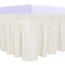 FRESH IDEAS Bedding Ruffled Bedskirt, Classic 14” Drop Length, Gathered Styling, Queen, Ivory (FRE30114IVOR03)