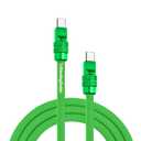 chubbycable Chubby 2.0 Anodized Version - 240W USB C Cable Reflective Shine Charge Cable Silicone Fast Charging Cable, Green, Type C to Type C, 6.6FT (6.6ft (2m))