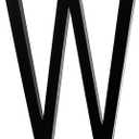 2 x 5 Inch Acrylic Frosted Matte Black Letter W, Adhesive House Letters and Numbers for Outside, Modern House Numbers for Apartment Door Farmhouse Mailbox Office Hotel, Address Numbers and Letters