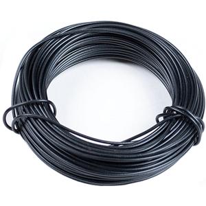 4 x 65.5 Feet Twist Ties for Climbing Plants Green Gear Ties Garden Plant Wire Outdoor & Indoor Plants Supporting Tree Tomatoes Vegetables Tape (Diameter - 2.5MM) (Black)